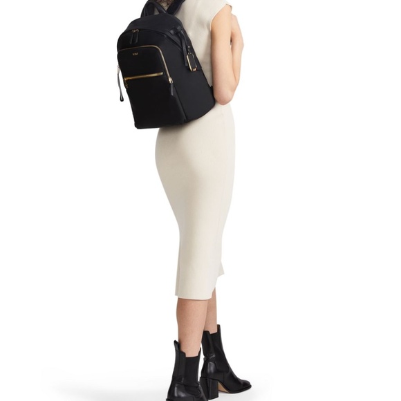 NWT Tumi Black and Gold Halsey Backpack - Perfect Backpack Elegant & Functional